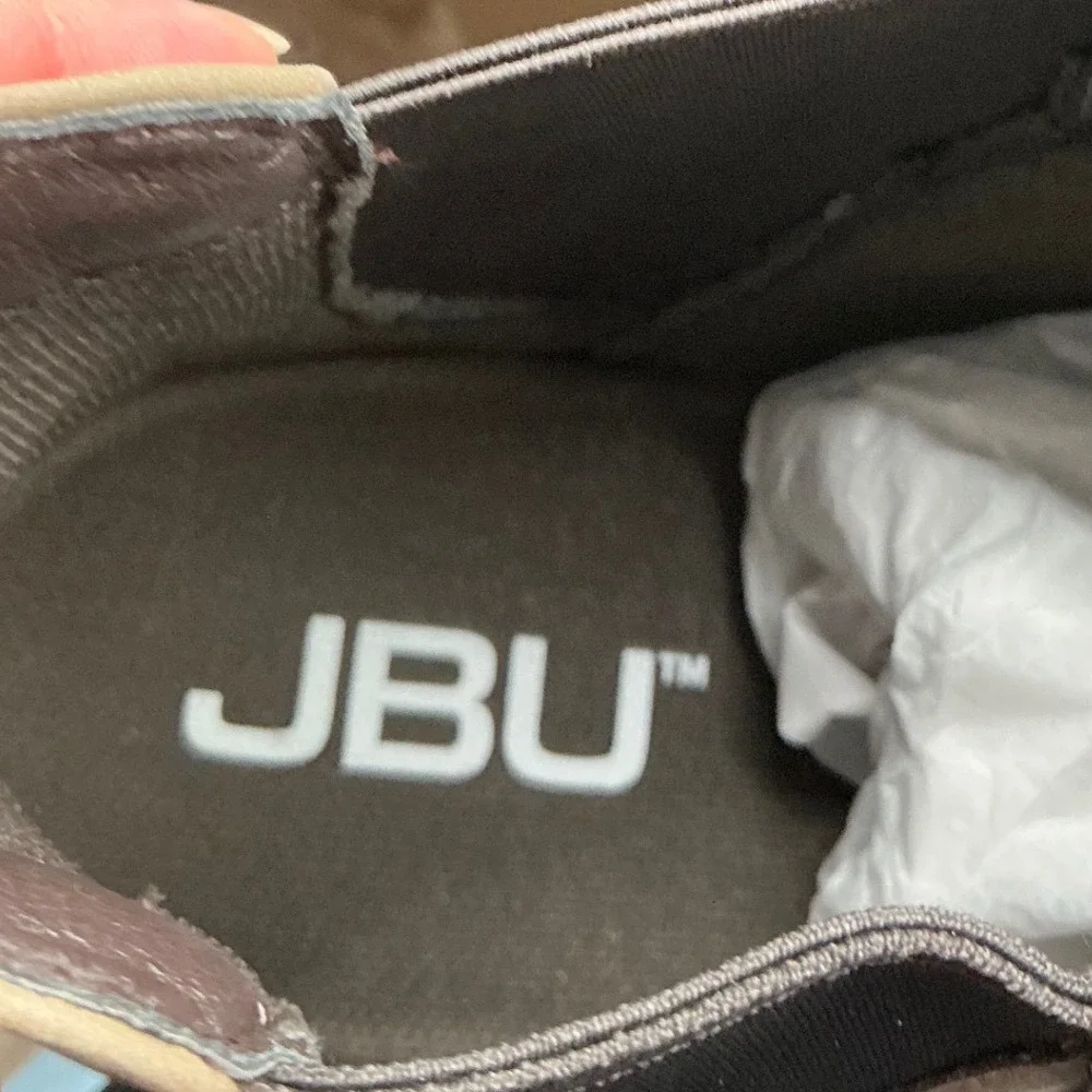 JBU Men Kerry N5KER34 Brown Chelsea Ankle Boots Pull On Rugged Sole NIB